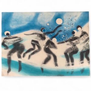 ”Bañistas” Aguafuerte del artista chileno Nemesio Antúnez